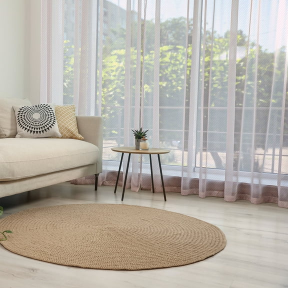 Polka Dots Tulle Curtains with Rod Pocket, Tiny Little Retro Circles Vintage Style Geometric Round Motifs Composition, Sheer Drape for Wedding Party 2 Panels, 7 Sizes, White and Pink, by Ambesonne