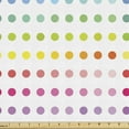 thumbnail image 1 of Ambesonne Polka Dots Fabric by the Yard Upholstery, Modern Rainbow Circles, 2 Yards, Multicolor, 1 of 4