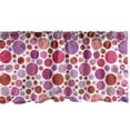 thumbnail image 1 of Polka Dots Window Valance Pack of 2, Pastel Circles Oval Shaped Geometric Round Dots Mosaic Creativity, Rod Pocket Curtain Valances Kitchen Bedroom, 2 Sizes, Fuchsia Magenta and Pink, by Ambesonne, 1 of 2