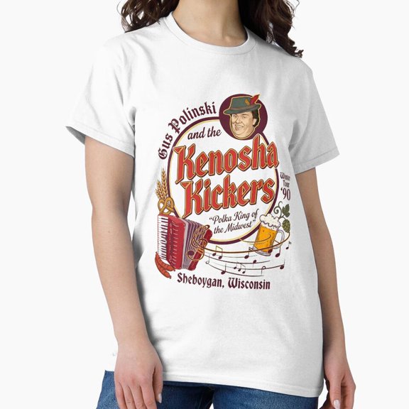Polka King Midwest Tour Retro Music Accordion Instrumental Accordion Top T-Shirt