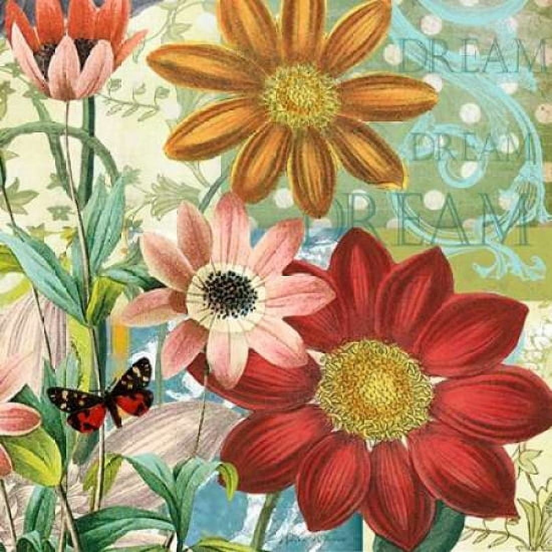 Polka dot Dahlia Canvas Art - Walter Robertson (24 x 24)