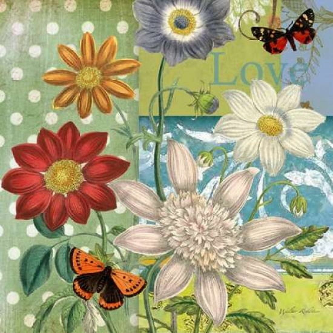 Polka dot Daisy Canvas Art - Walter Robertson (24 x 24)