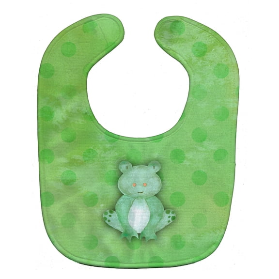 Polkadot Frog Watercolor Baby Bib