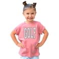 thumbnail image 1 of Polka dot Golf Graphic T-Shirt for Girls and Women - Cute Golf Lover Outfit Mauve Shirt Youth Large, 1 of 8