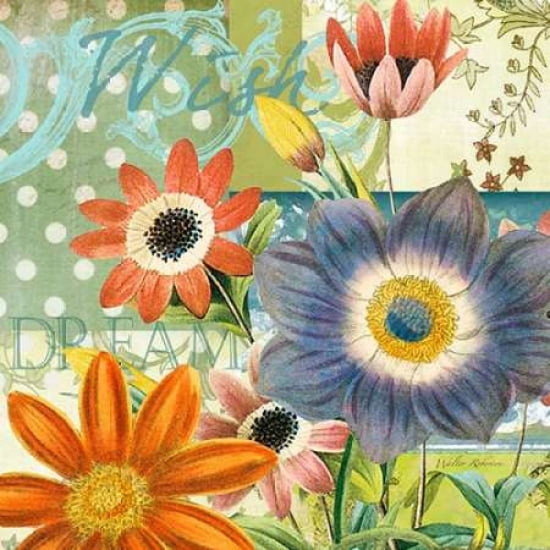 Polka dot Poppy Canvas Art - Walter Robertson (24 x 24)