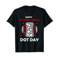 thumbnail image 1 of Polka dot baseball player Happy Dot Day Black T-Shirt, 1 of 5