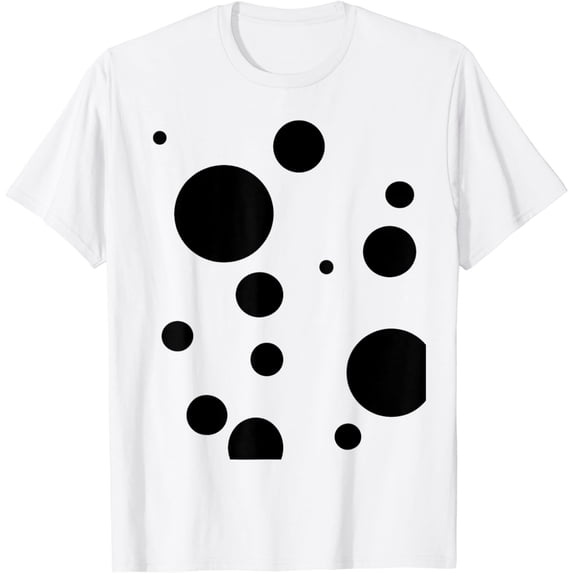 Polka dot dalmatian black white abstract fun T-Shirt