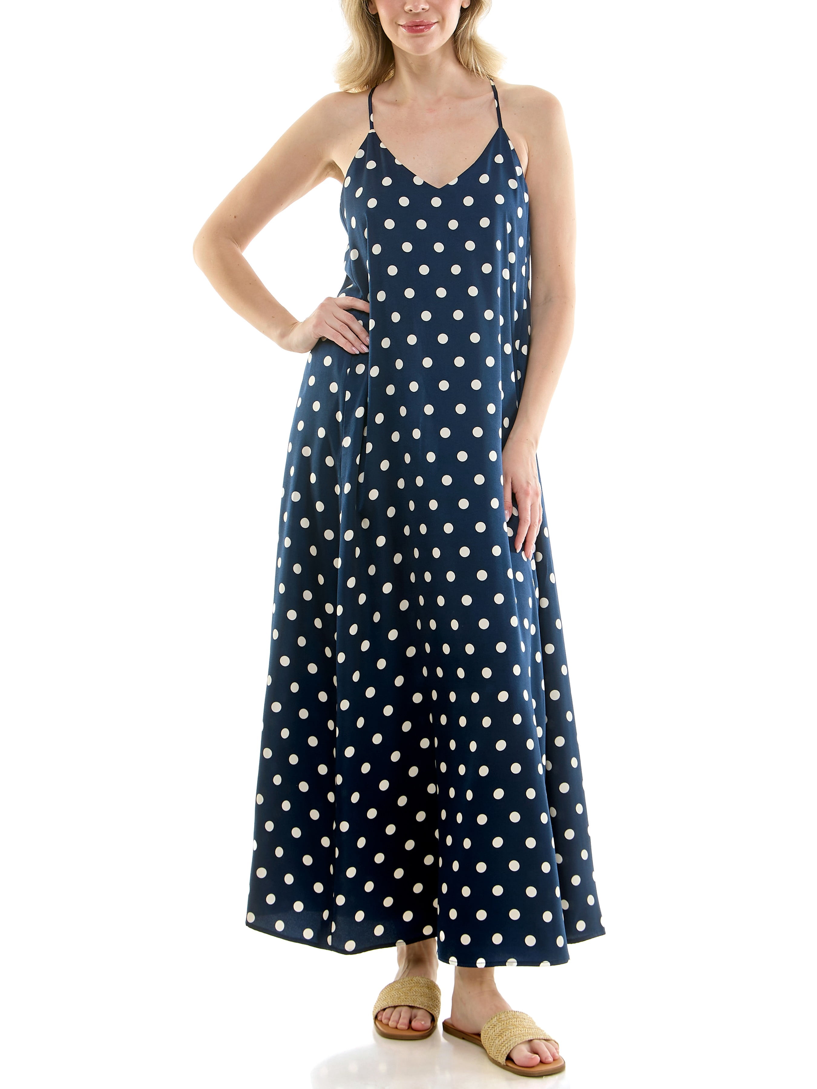 Nicole Miller Women's Maxi Slip Dress With Built In Bra, Sizes S-XL