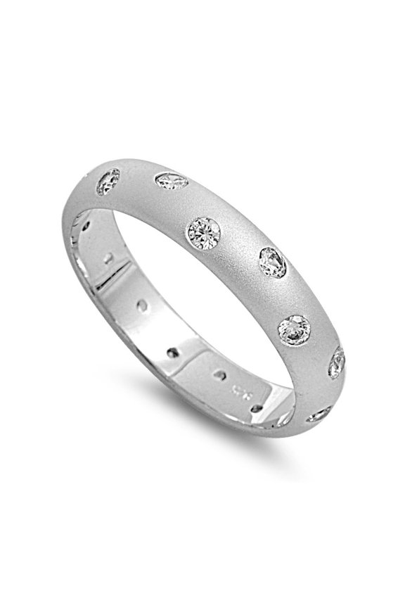 Polkadot Cubic Zirconia Ring Sterling Silver 925