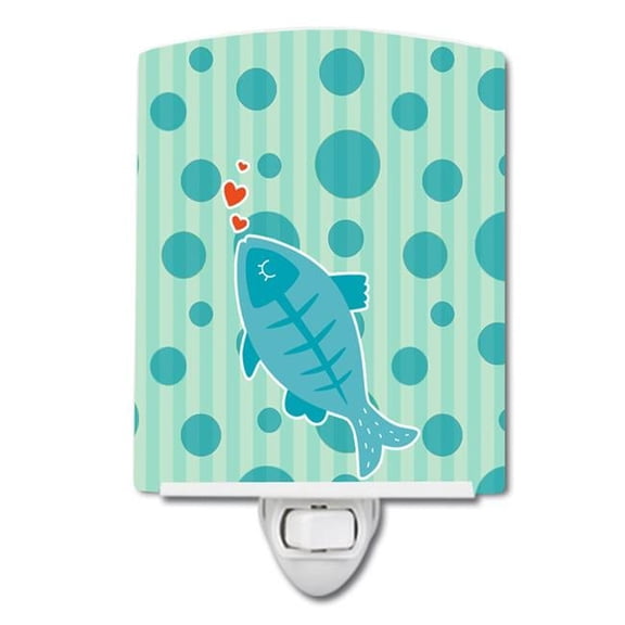 Polkadot Fish Ceramic Night Light