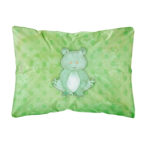 Polkadot Frog Watercolor Canvas Fabric Decorative Pillow