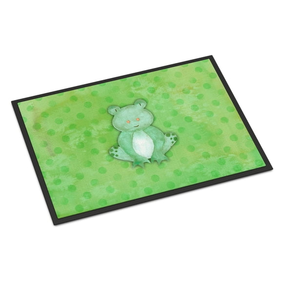 Polkadot Frog Watercolor Door Mat