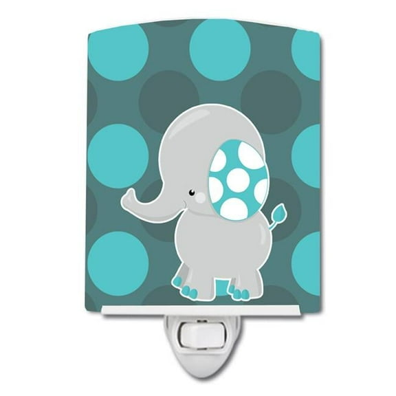 Polkadot Grey Elephant Ceramic Night Light