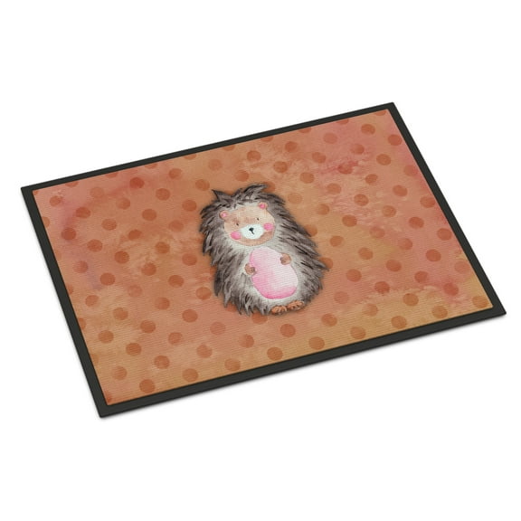 Polkadot Hedgehog Watercolor Doormat 24x36