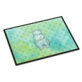 thumbnail image 1 of Polkadot Hippopotamus Watercolor Doormat 24x36, 1 of 4