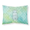 thumbnail image 1 of Polkadot Hippopotamus Watercolor Fabric Standard Pillowcase, 1 of 2