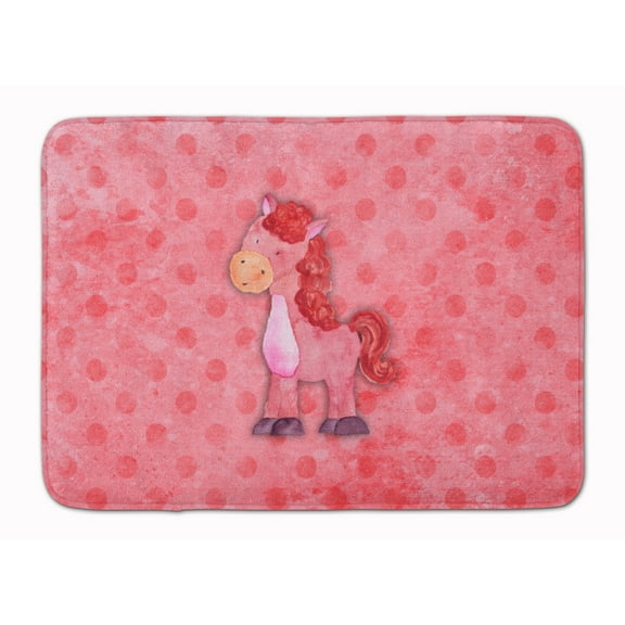 Polkadot Horse Watercolor Machine Washable Memory Foam Mat