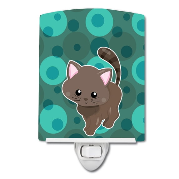 Polkadot Kitten Cat Ceramic Night Light