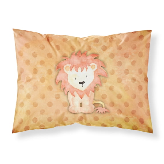 Polkadot Lion Watercolor Fabric Standard Pillowcase