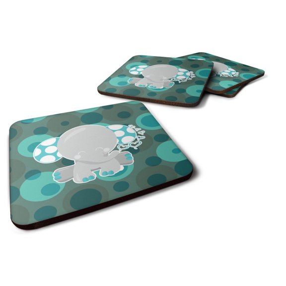 Polkadot Naptime Elephant Foam Coaster Set of 4
