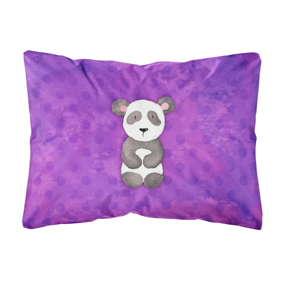 Polkadot Panda Bear Watercolor Canvas Fabric Decorative Pillow