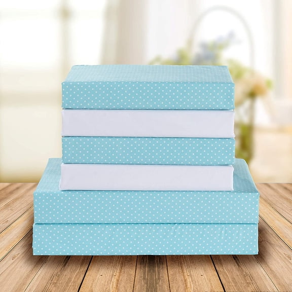Polkadot Pattern PercaleBedding Set King Aqua