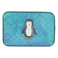 thumbnail image 1 of Polkadot Penguin Watercolor Dish Drying Mat, 1 of 7