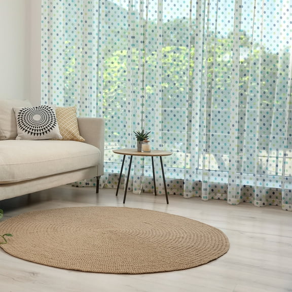 Polkadot Tulle Curtains with Rod Pocket, Polka Dots Retro Classy Vintage Style Pattern Design Layout, Sheer Drape for Wedding Party 2 Panels, 7 Sizes, Apple Green Jade Green, by Ambesonne