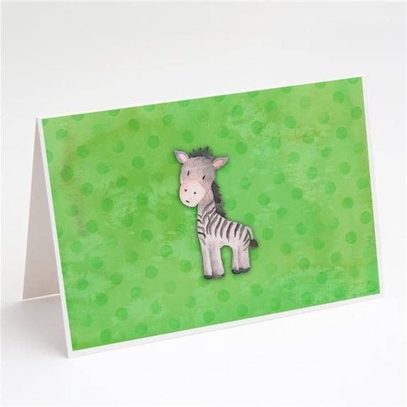 Polkadot Zebra Watercolor Greeting Cards & Envelopes - Pack of 8