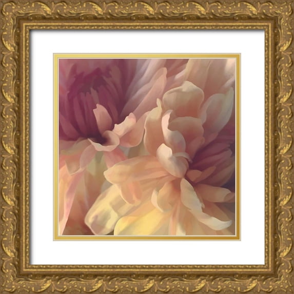 Pollard, David 15x15 Gold Ornate Wood Framed with Double Matting Museum Art Print Titled - Chrysanthemum III