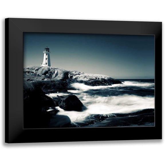 Pollard, David W. 14x11 Black Modern Framed Museum Art Print Titled - Lighthouse, Peggys Cove