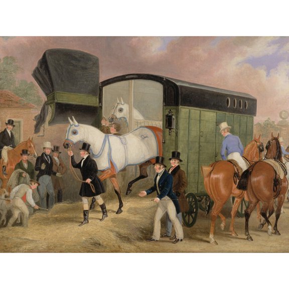 Pollard Derby Pets Arrival Painting Extra Large XL Wall Art Poster Print