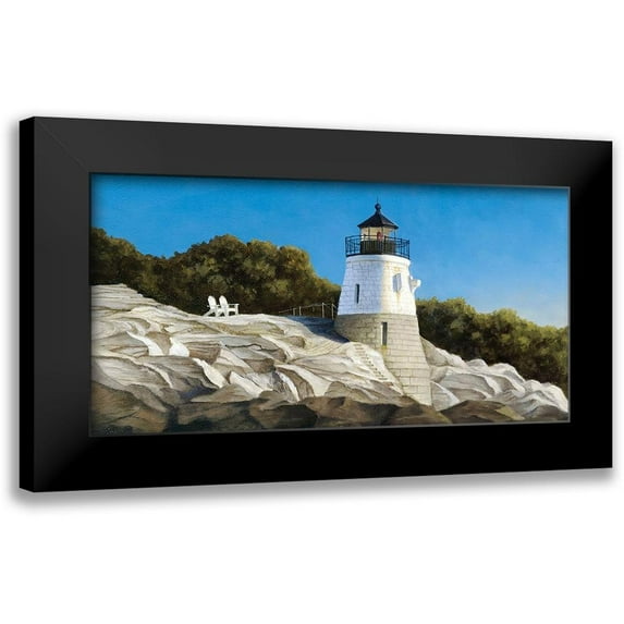 Pollera, Daniel 14x9 Black Modern Framed Museum Art Print Titled - Castle Hill Light