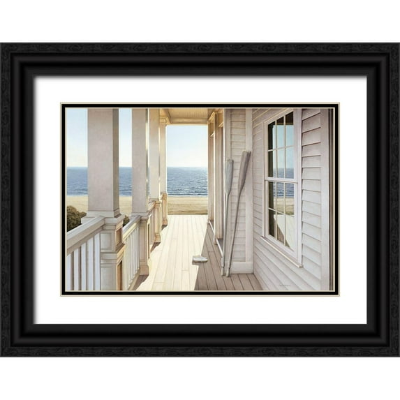 Pollera, Daniel 18x14 Black Ornate Wood Framed with Double Matting Museum Art Print Titled - Serenity