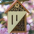 thumbnail image 1 of Pollinating Palace - Bee & Butterfly Wooden Insect Hotel - Multi-Compartment, Home For Butterflies, Ladybugs, and Other, 1 of 7