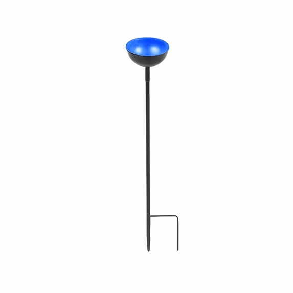 Pollinator Water Station, Garden Water Feeder, Iron Rust-Proof Ground Stake, Decorative Outdoor Bird Bath & Bee Feeder for Yard