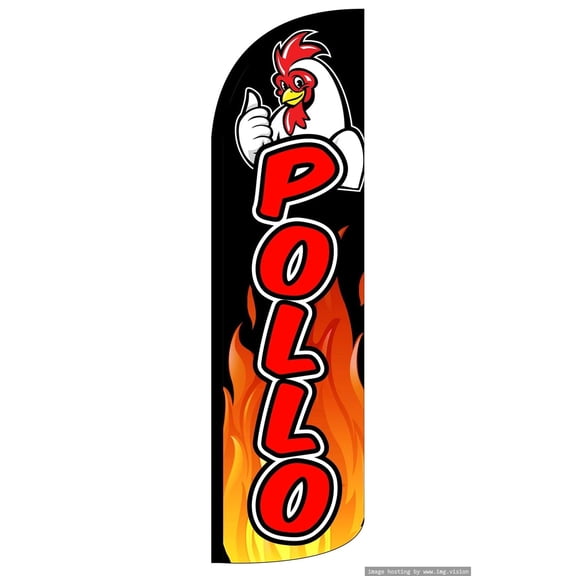 Pollo Windless flag Without Pole Advertisement /Business Flags | Feather Flag |