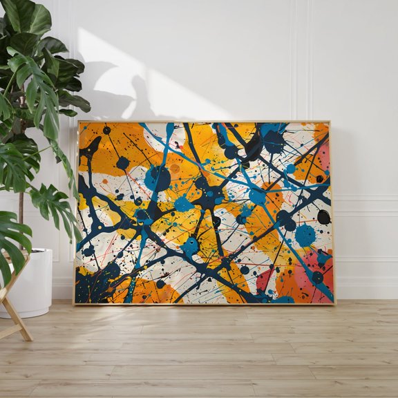 Pollock Colorful Wall Art as Pollock Print Pollock Abstract Art Maximalist Wall Art Jackson Pollock Trendy Wall Art Famous Art
