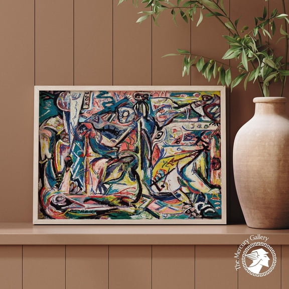 Pollock Convergence Expressionism Inspired Decor Wall Art