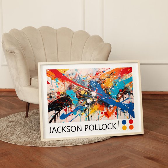Pollock Poster, Action Colorful Wall Art As Pollock Poster Pollock Art , Poster Print Only