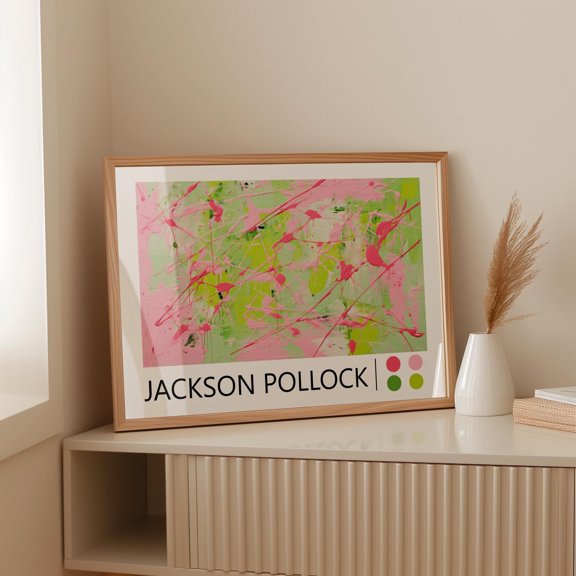 Pollock Poster, And Green Colorful Wall Art As Pollock Poster , Poster Print Only