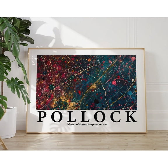 Pollock Poster - Colorful Wall Art As Pollock Print, Pollock Abstract Art, Maximalist Wall Art, Jackson Pollock, Trendy Wall Art, Famous Art Wall Art, Modern Wall Decor, 24x36 UNFRAMED