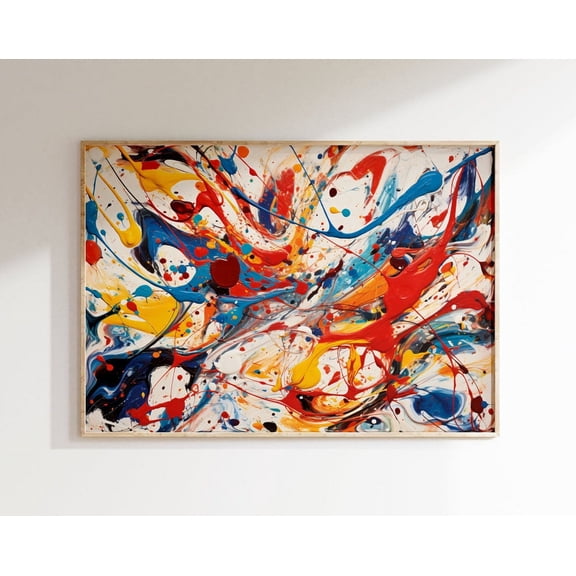 Pollock Poster - Colorful Wall Art As Pollock Print, Pollock Abstract Art, Maximalist Wall Art, Jackson Pollock, Trendy Wall Art, Famous Art Wall Art, Modern Wall Decor, 8x12 UNFRAMED