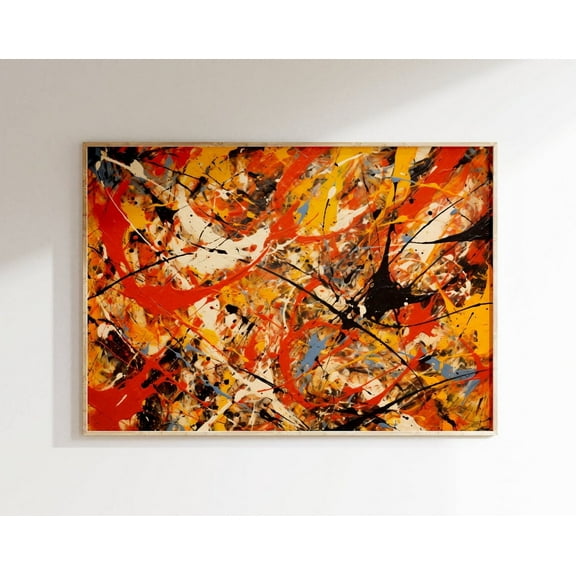 Pollock Poster - Colorful Wall Art As Pollock Print, Pollock Abstract Art, Maximalist Wall Art, Jackson Pollock, Trendy Wall Art, Famous Art Wall Art, Modern Wall Decor, 8x12 UNFRAMED