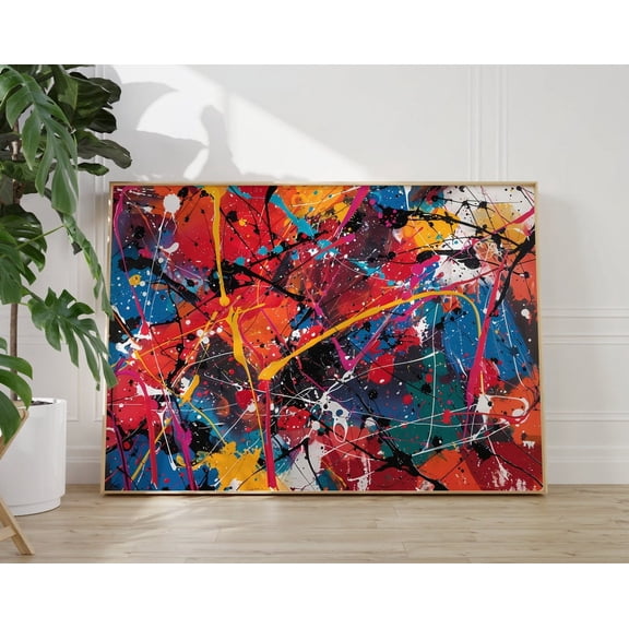 Pollock Poster - Colorful Wall Art As Pollock Print, Pollock Abstract Art, Maximalist Wall Art, Jackson Pollock, Trendy Wall Art, Famous Art Wall Art, Modern Wall Decor, 16x24 UNFRAMED
