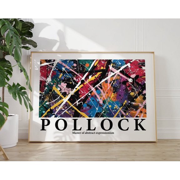 Pollock Poster - Colorful Wall Art As Pollock Print, Pollock Abstract Art, Maximalist Wall Art, Jackson Pollock, Trendy Wall Art, Famous Art Wall Art, Modern Wall Decor, 24x36 UNFRAMED