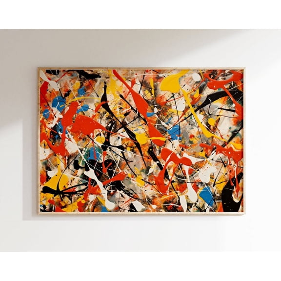 Pollock Poster - Colorful Wall Art As Pollock Print, Pollock Abstract Art, Maximalist Wall Art, Jackson Pollock, Trendy Wall Art, Famous Art Wall Art, Modern Wall Decor, 24x36 UNFRAMED