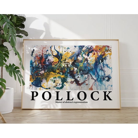 Pollock Poster - Colorful Wall Art As Pollock Print, Pollock Abstract Art, Maximalist Wall Art, Jackson Pollock, Trendy Wall Art, Famous Art Wall Art, Modern Wall Decor, 16x24 UNFRAMED