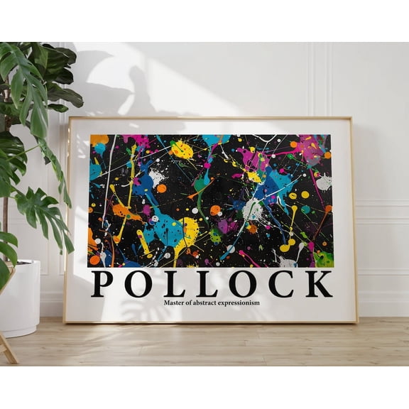 Pollock Poster - Colorful Wall Art As Pollock Print, Pollock Abstract Art, Maximalist Wall Art, Jackson Pollock, Trendy Wall Art, Famous Art Wall Art, Modern Wall Decor, 8x12 UNFRAMED