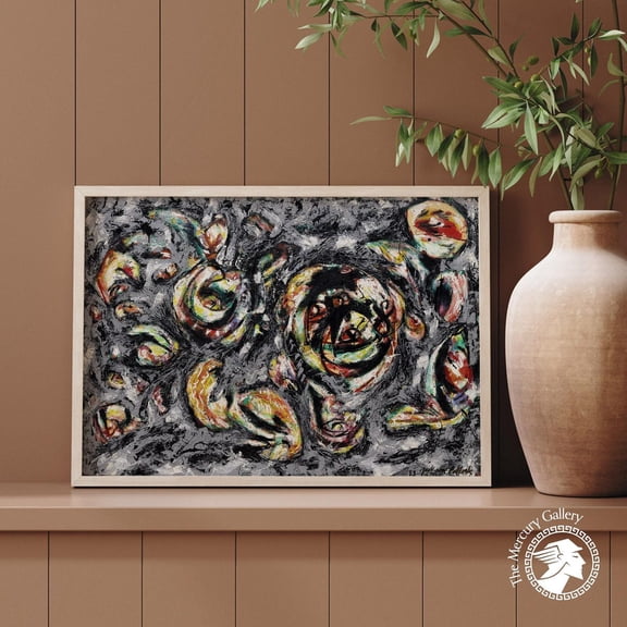 Pollock Style Abstract Splatter Expressionism Home Decoration